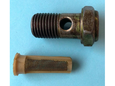 Болт пустотелый М14 с фильтр-сеткой (штуцер топливный) H HOWO (ХОВО) 90003962612 фото 1 Комсомольск-на-Амуре